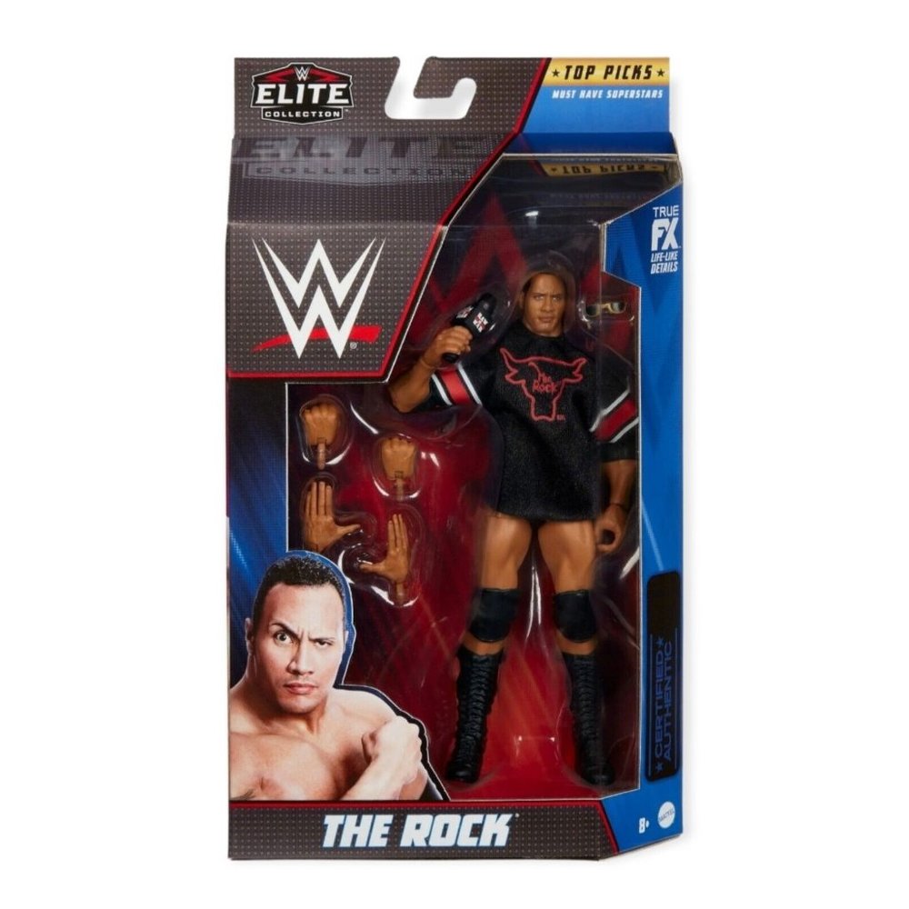 WWE Wrestling Elite Collection Top Picks The Rock Action Figure